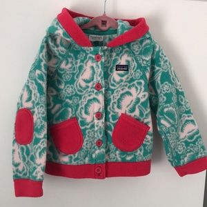Patagonia fleece button up jacket size 4T